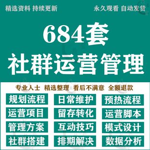 社群运营管理全套方案成品模板素材社群营销裂变规划步骤裂变增长