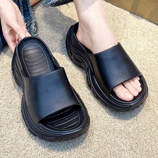 外穿沙滩踩屎感女士家居防滑eva 山姆优选厚底拖鞋 女夏季 新款 时尚
