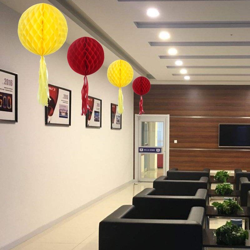 新年春装饰挂件流苏吊饰彩球创意过年店铺天板房顶布置挂饰