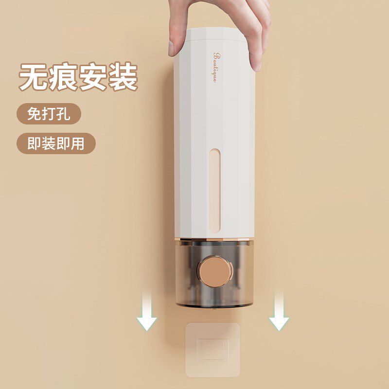 手动皂液器家用浴室洗发水沐浴露壁挂式挤压皂液器酒店按压式液器