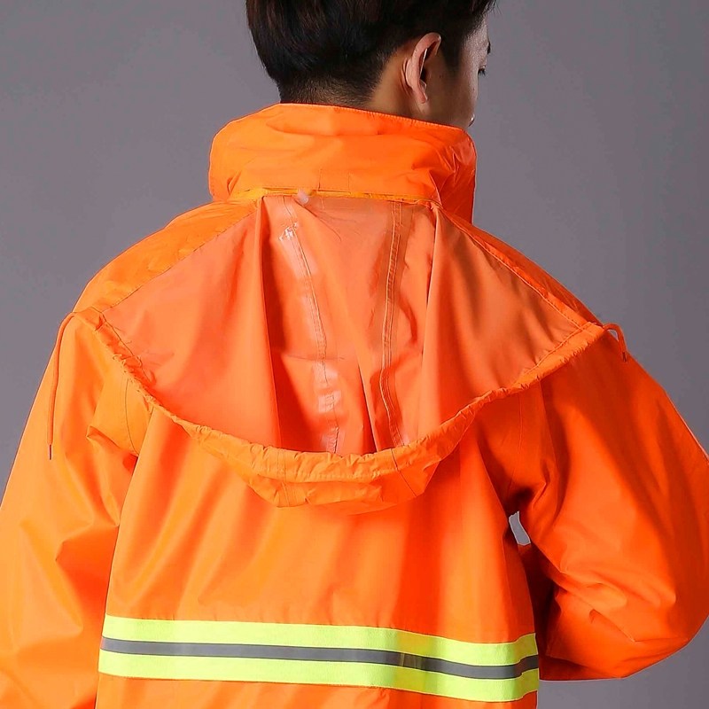 环卫工人反光雨衣雨裤分体装防水橙色洁工园林物业劳保工作服