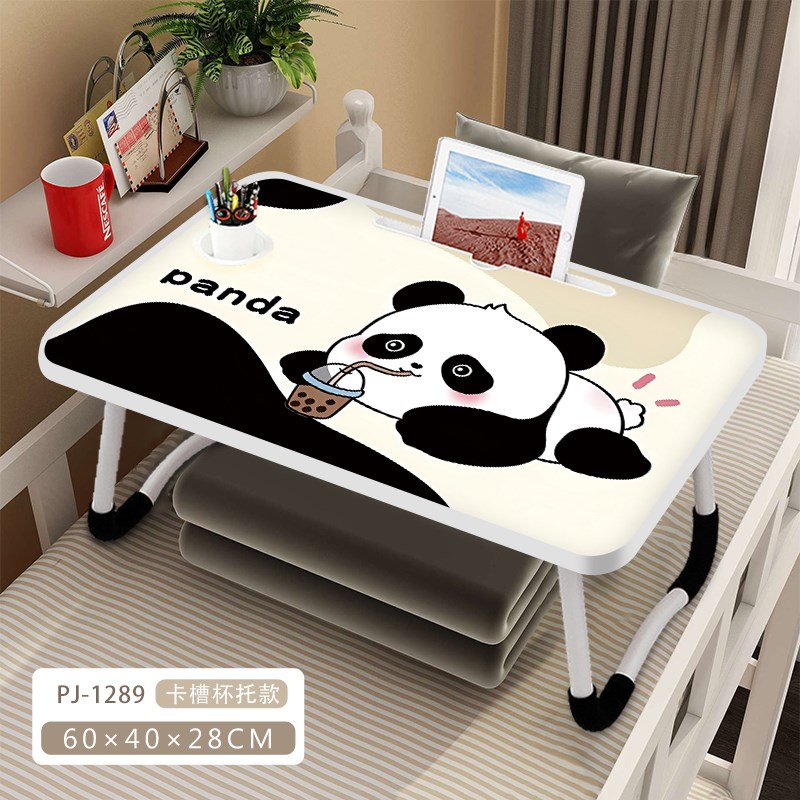 熊猫PANDA床上小桌子学生宿舍上铺笔记本电脑支架可折叠桌板懒人