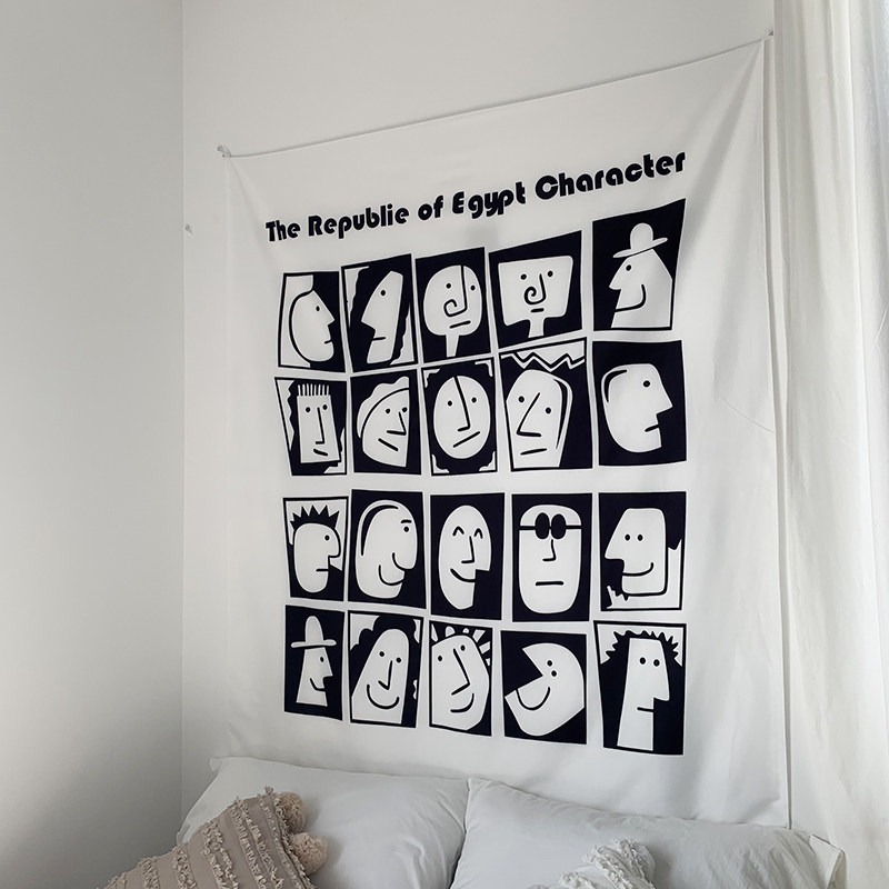 小新床头装饰挂布in风拍照背景布挂画超大号卧室 房间布置改造