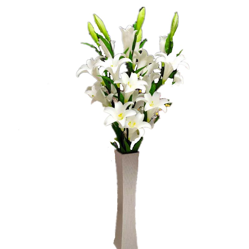 客厅高大假花仿真花绢花香水百合郁金香落地装饰品插花摆件套装