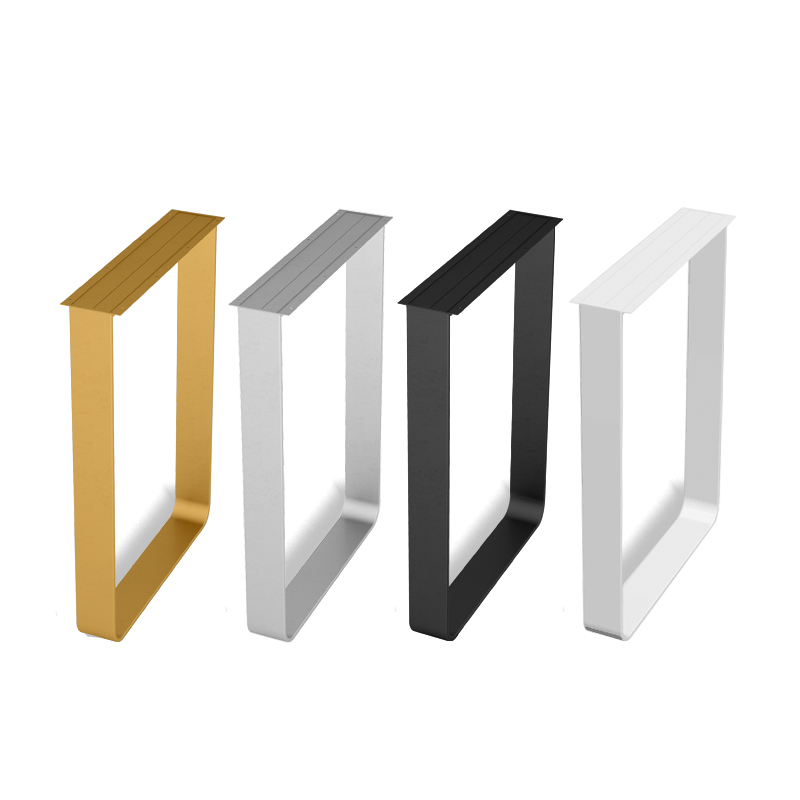 吧台腿餐桌脚办公桌会议桌书桌大板金属钢板铁艺金色桌子支架定制