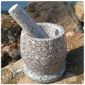 石头蒜臼子捣蒜器蒜泥捣碎出口研磨器手动砸蒜罐家用捣药罐