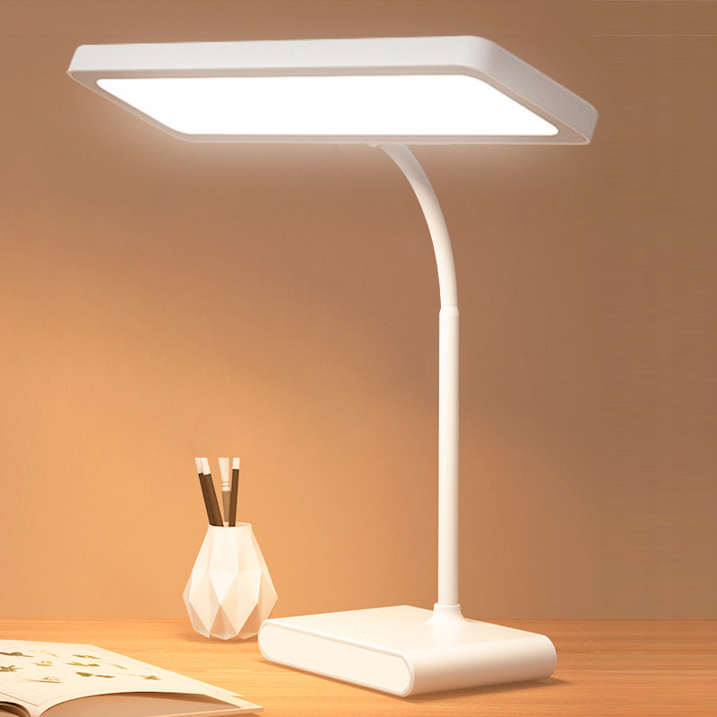 台灯宿舍护眼书桌小学生学习女孩ld充电式插电两用卧室床头