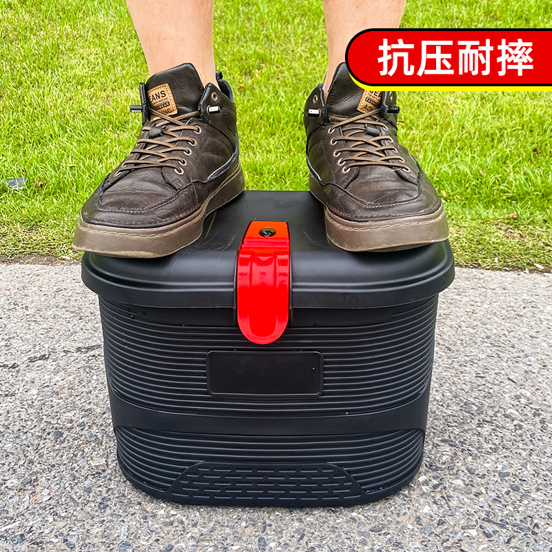 前置防水防盗新电动车车筐折叠车前挂防水置物箱车篓篮子