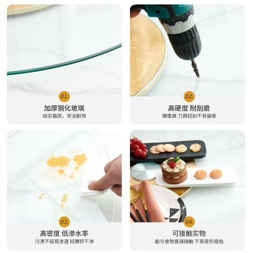 钢化转盘防爆餐桌转盘酒店大圆桌转盘商用转盘