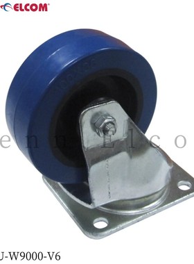 enn Elom重型英寸万向弹性橡胶脚轮G平顶安装W9