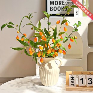 宫灯百合仿真假摆设客厅餐桌电视柜装饰插家居艺