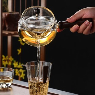 转把逍遥壶玻璃泡茶壶防烫电陶炉煮茶壶J简约家用纯手工茶具套装