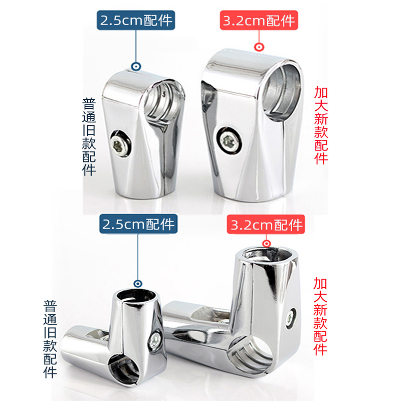 不锈钢加粗2管加厚杆晾衣 室外阳台别墅洋房落地滑轮晒被架