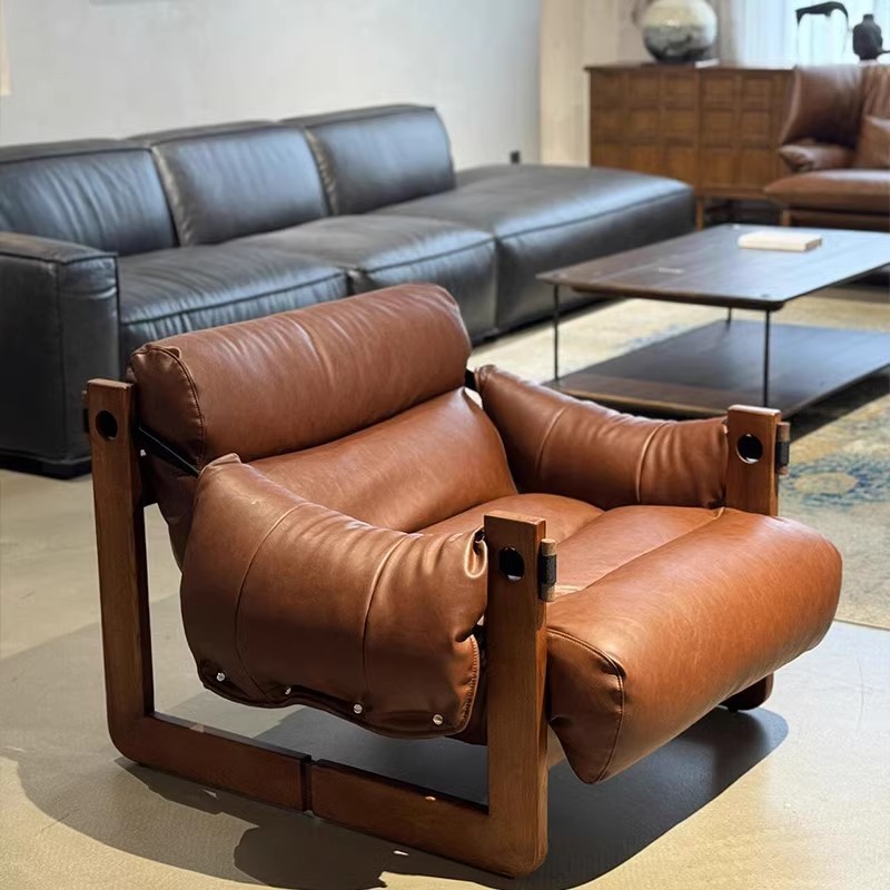 德国设计师款单人沙发椅轻奢复古