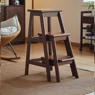 实木楼梯凳家用多功能梯凳三步登高凳可伸缩收纳换鞋凳榫卯结构凳