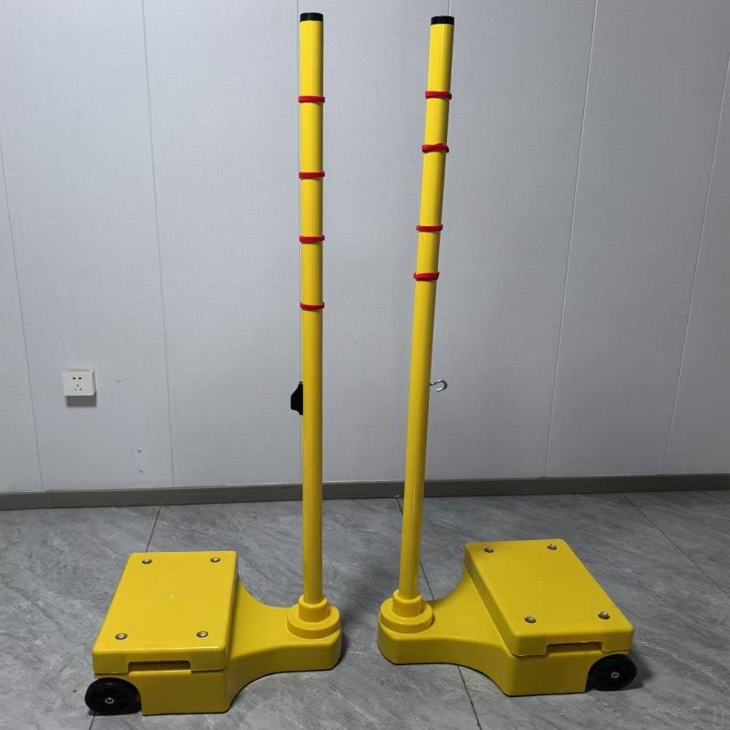 移动式羽毛球柱便携式简易网架标准ABS带轮支架厂家带轮移动