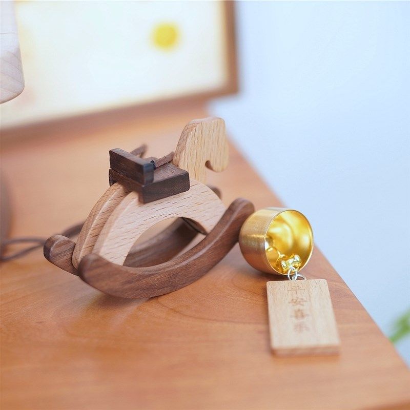 童梦木马木质风铃 Joe的小作坊 北欧风装饰挂件创意治愈车挂 礼物