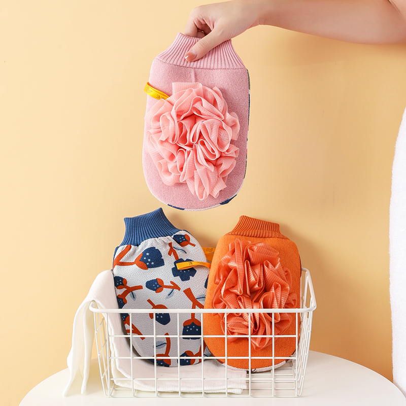 浴花搓澡巾二合一两用沐浴男士专用强力搓泥洗澡巾搓澡家用神器?