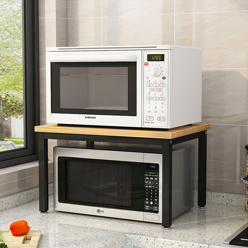 微波炉收纳层架架子烤箱置物架调料落地家用桌面用品收纳层架子加,厨房/烹饪用具,微波炉置物架,淘宝优惠券,粉丝福利购,淘宝优惠卷