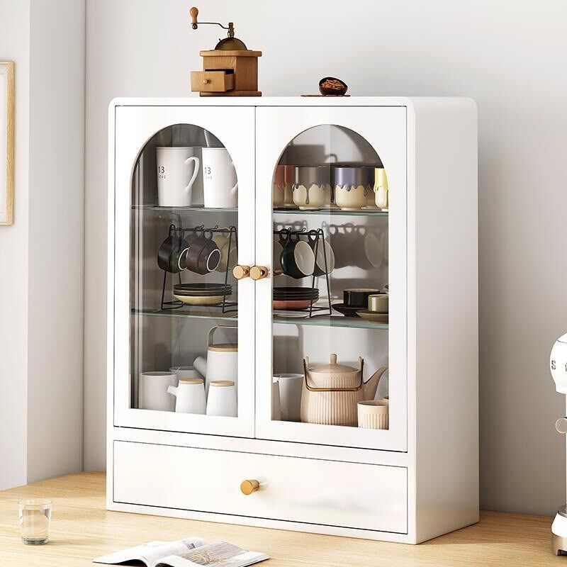 法式杯子收纳置物架水杯茶具茶杯咖啡马克杯台面防尘多功能收纳柜