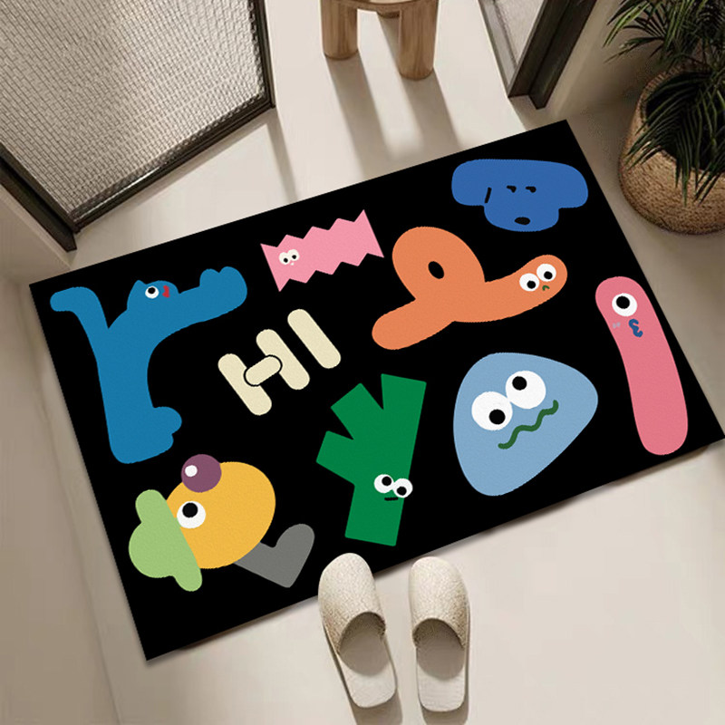 浴室地垫简约卡通防滑卫生间脚垫家用入户进门硅藻泥防滑吸水地垫,居家布艺,家用脚垫,淘宝优惠券,粉丝福利购,淘宝优惠卷