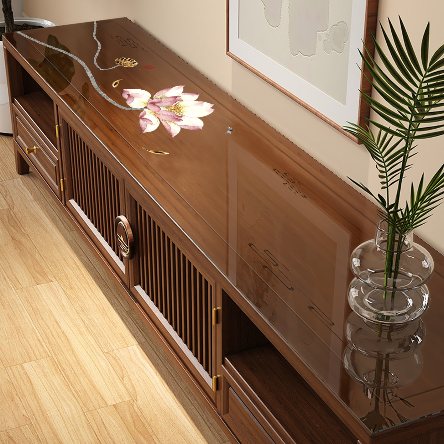 实木电视柜桌垫防水防油桌布PVC软玻璃餐柜垫中式台面透明垫子,居家布艺,桌布,淘宝优惠券,粉丝福利购,淘宝优惠卷