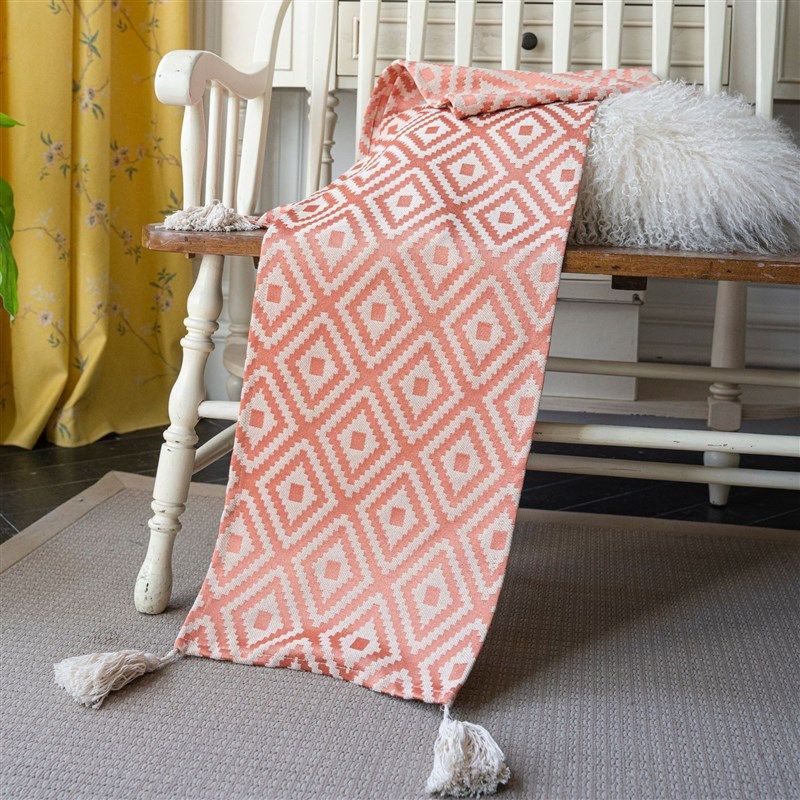 欧式提花几何桌旗流苏长条茶几茶旗餐旗涤棉餐桌布电视柜鞋柜台布,居家布艺,桌旗,淘宝优惠券,粉丝福利购,淘宝优惠卷