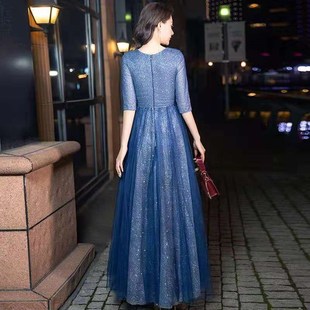 新款大合唱晚礼服主持人服装合唱团朗诵比赛服装古筝艺考演出服装