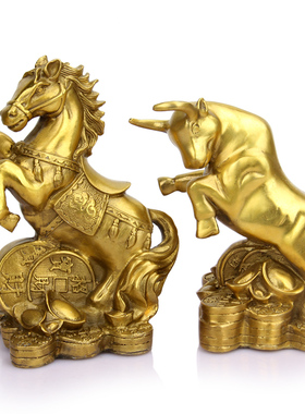 纯铜十二生肖摆件全套铜鼠牛虎兔龙蛇马羊猴鸡狗猪摆设