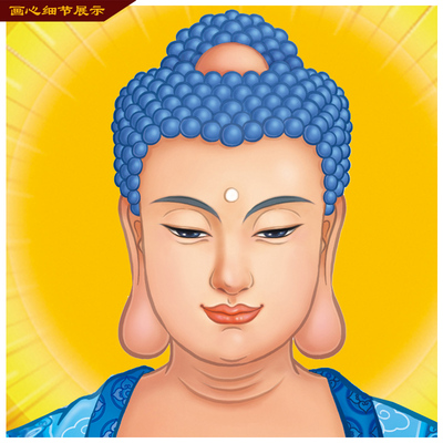 堂屋三联画佛道堂装饰药师琉璃光如来佛供奉家用玄关客厅画丝绸画