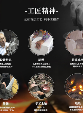 美陶《旺财白菜》石湾公仔 家居中式陶瓷菜摆件开业前台小摆设件