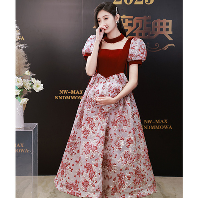 孕妇敬酒服2024新款新娘遮肚子高级感结婚回门订婚礼服女大码胖mm