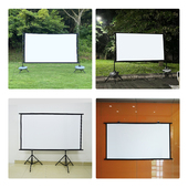 乐佳达户外投影幕布防风室外露营可携式 摺叠幕布家用高清落地支架