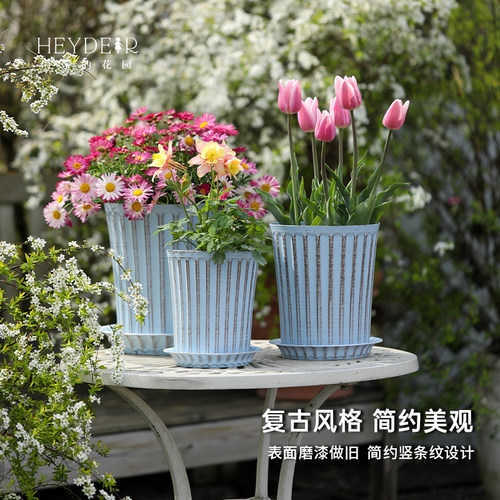 海蒂的花园环球RATTEN藤编系列花盆花卉绿植多肉种植盆耐用树脂盆