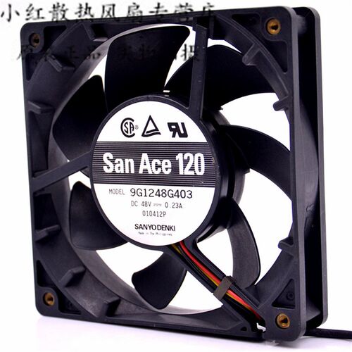 Sanyo三洋9G1248AG403 48V0.23A 12CM12025 4线pwm温控变频器风扇