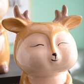 轻奢麋鹿陶瓷存钱罐卡通女儿童储蓄罐创意可爱储钱罐只进不出可取