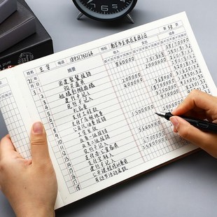 记账本b5软皮横翻手帐明细账家庭理财笔记本子生活开支账本存钱本