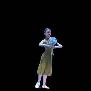 桃李杯忆梦舞蹈演出服古典舞无袖珍珠绿色儿童旗袍中国民族舞蹈