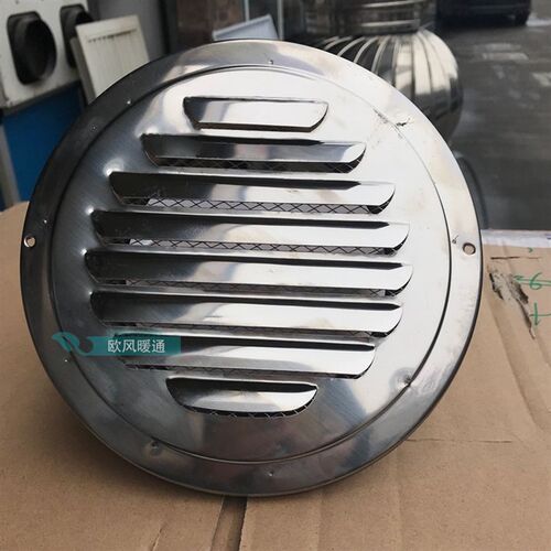 304不锈钢风帽平头出风口油烟机外墙排气口防雨防风罩室外通风盖