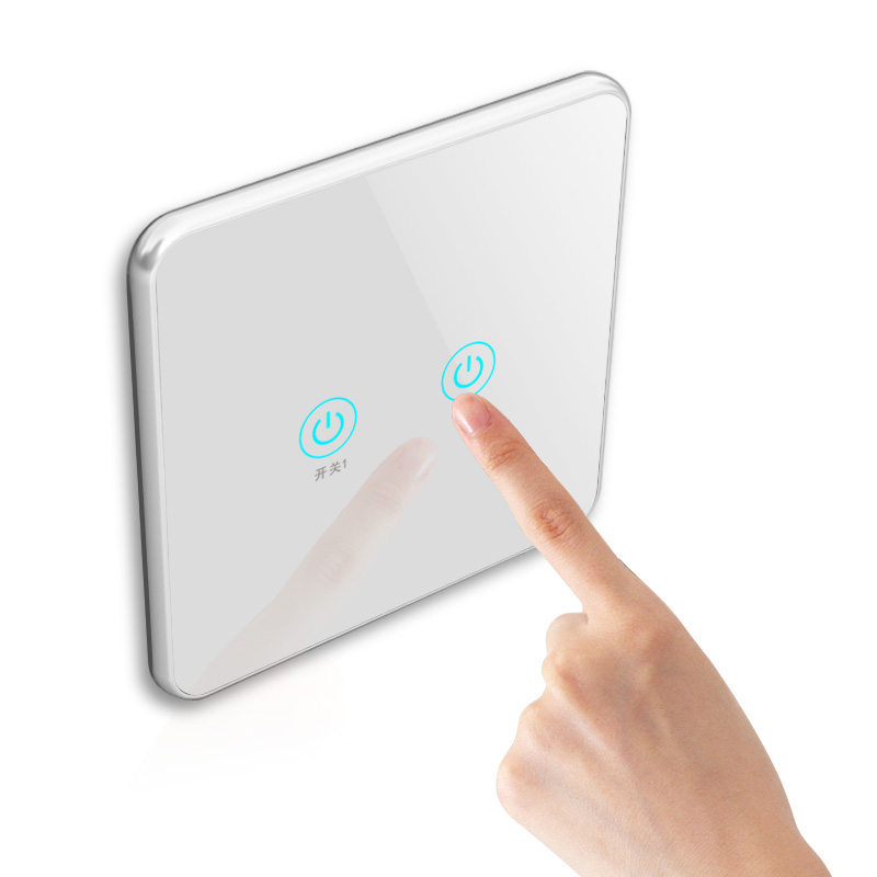 微控遥控开关随意贴免布线无线双控多控智能触摸屏二开86家用面板