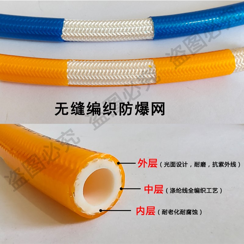 空压机高压气管8 10mm加气喷漆软管气动接头打气泵充气中小风炮管