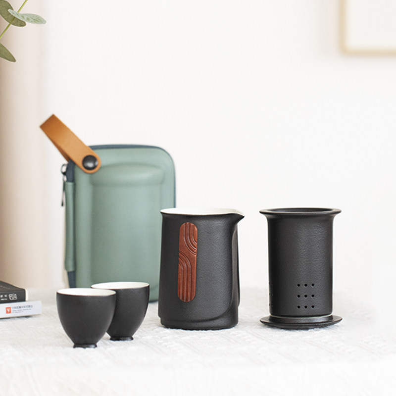 旅行茶具便携式快客杯车载户外茶具套装个人功夫泡茶杯茶壶随身包,餐饮具,旅行茶具,淘宝优惠券,粉丝福利购,淘宝优惠卷