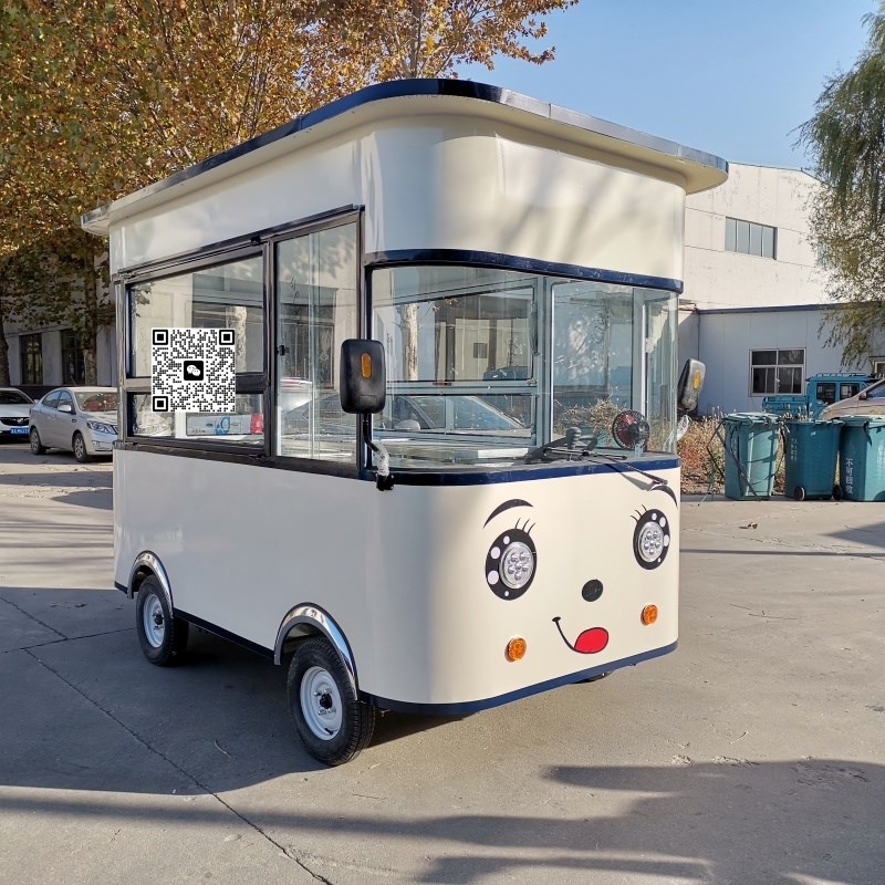 小吃车多功能餐车四轮摆摊车早餐车快餐车移动餐车理发车炸串餐车