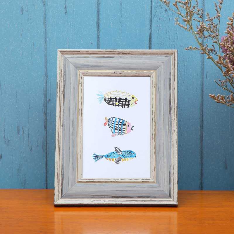 美式做旧 复古 相框摆台 创意挂墙 7寸8寸10寸A4画框照片框可定做