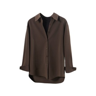 免烫防皱衬衫外套女2024年春秋款宽松高级感衬衣休闲百搭bf风上衣