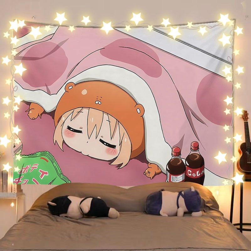 干物妹小埋动漫背景布宿舍卧室房间床头改造装饰海报墙布直播挂布,居家布艺,挂毯/壁毯,淘宝优惠券,粉丝福利购,淘宝优惠卷