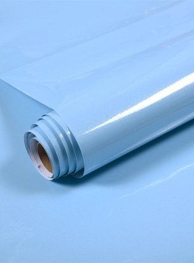 橙色亮面橱柜自粘壁纸家具翻新贴纸衣柜门厨房防油防水带胶墙贴纸