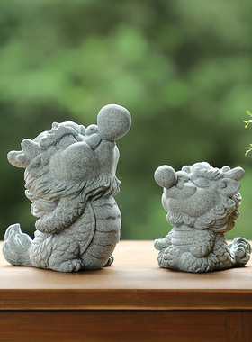 新中式创意泡泡龙家居桌面装饰治愈系摆件茶宠鱼缸造景工艺品礼品