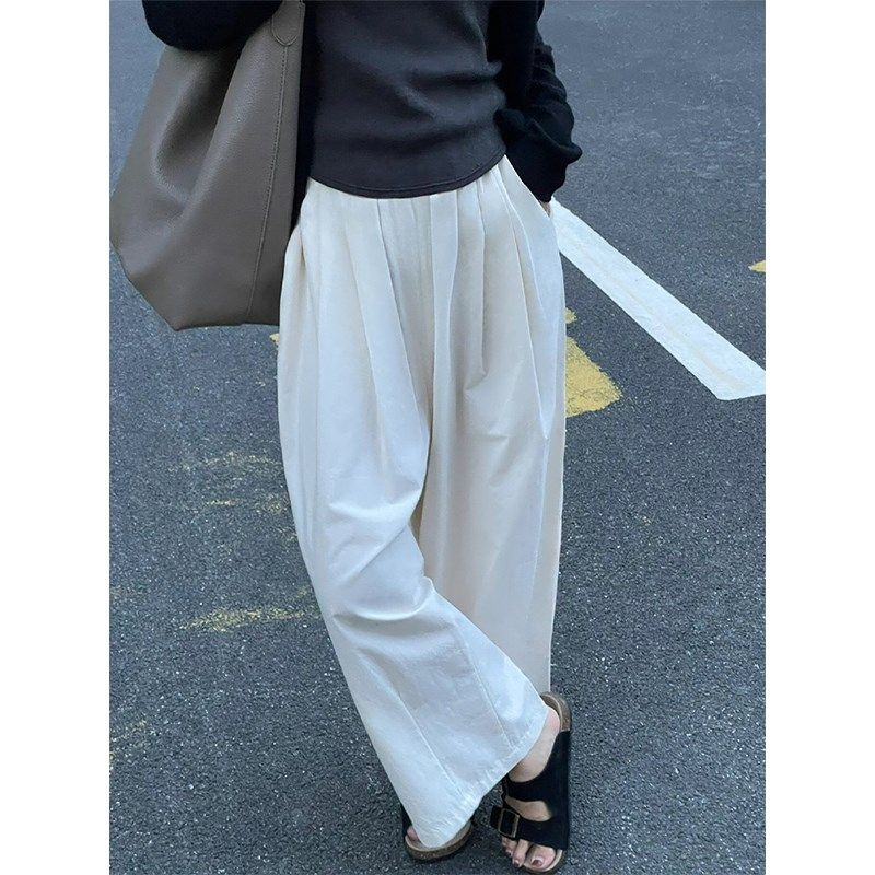 白色休闲裤女夏薄款胖妹妹mm梨形身材宽松显瘦阔腿九分山本气球裤,女装/女士精品,大码裤装,淘宝优惠券,粉丝福利购,淘宝优惠卷