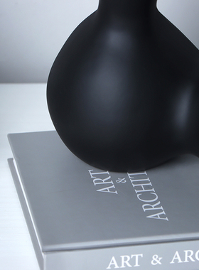 黑白条纹抽象艺术摆件现在北欧轻奢极简几何样板房售楼处软装饰品